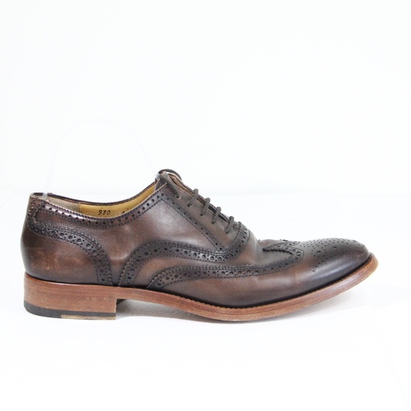 Antonio Maurizi Wingtip Oxford Work Men Dress Shoe Brogue Leather Eu 41 Italy main image 5